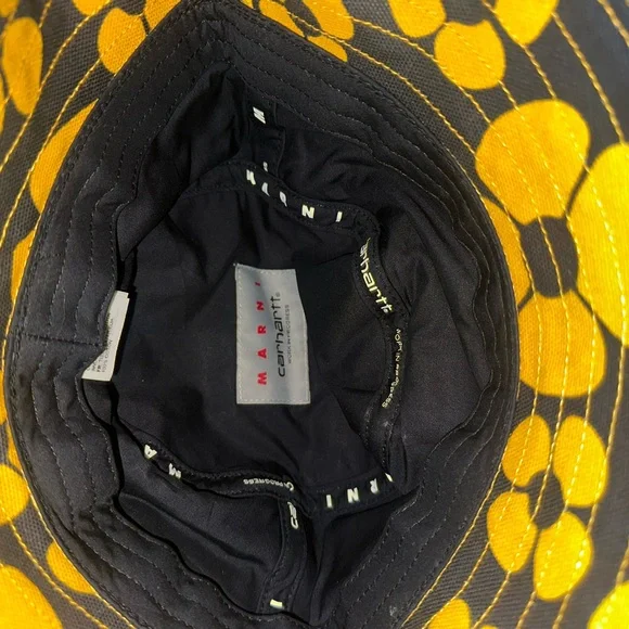 Carhartt Women's Floral Bucket Hat in Black and Yellow - Picture 3 of 3